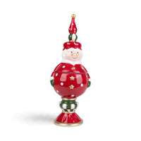 Mrs Claus Figurine on Stand - Red &amp; Green