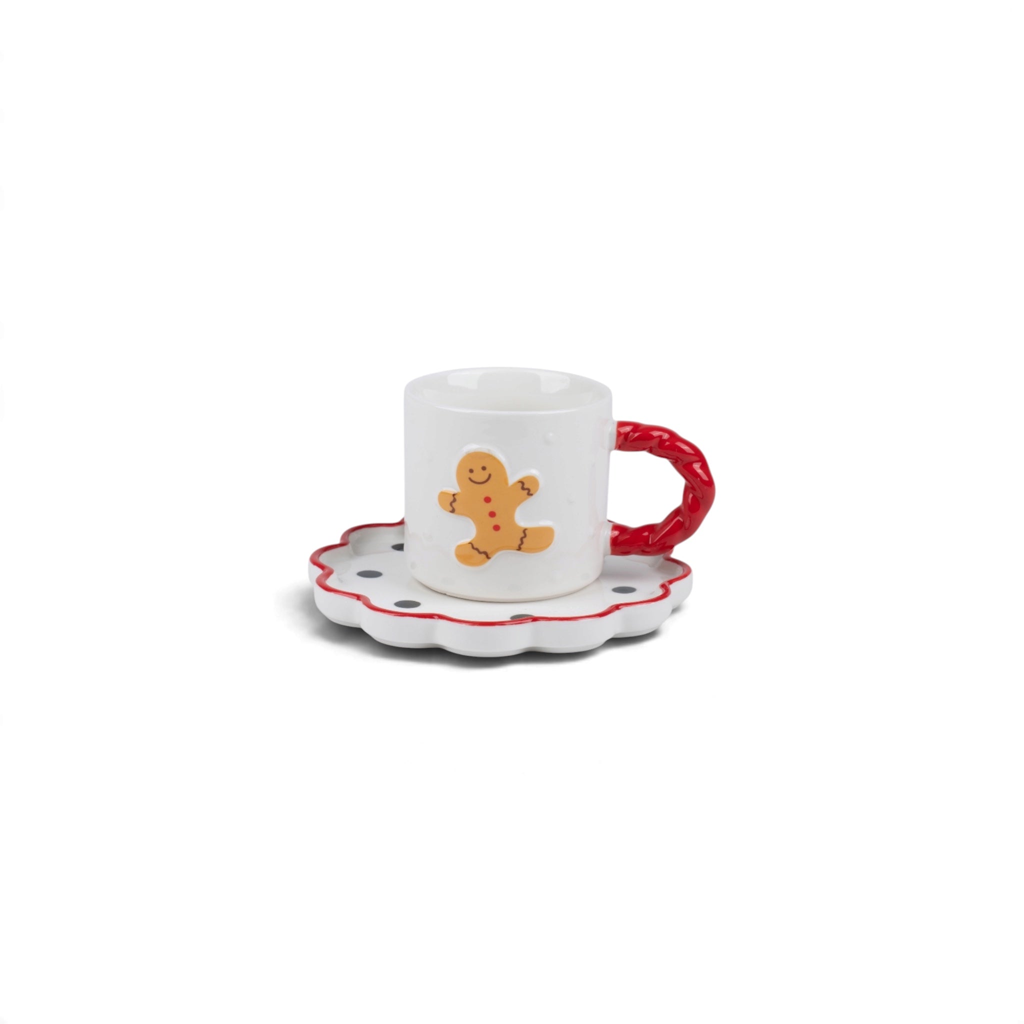 Gingerbread Cup with Scalloped Saucer