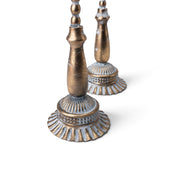 Gold Beaded Candle Stick, Set of 2 - Urban Home
