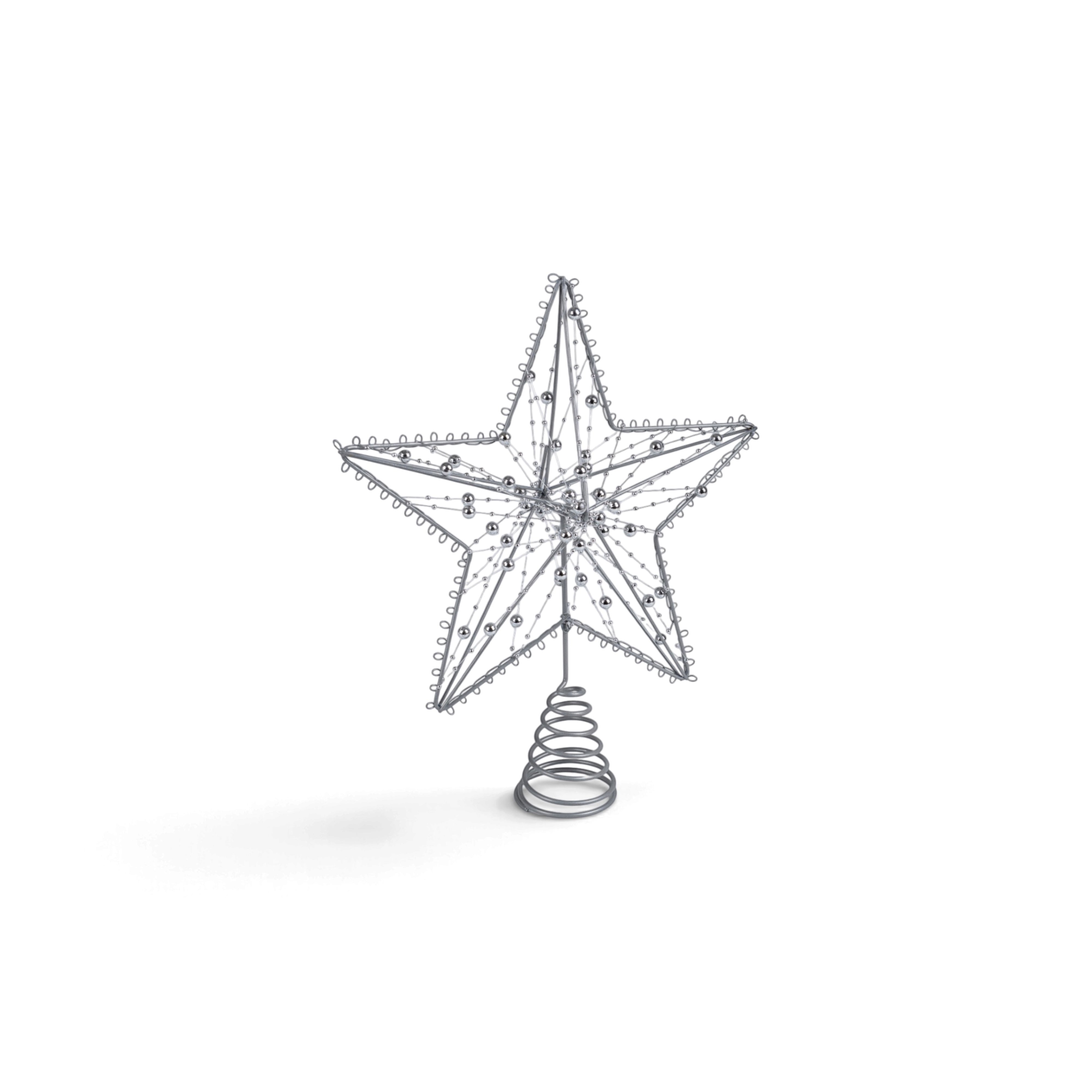 Modern Tree Star in a Box - Silver