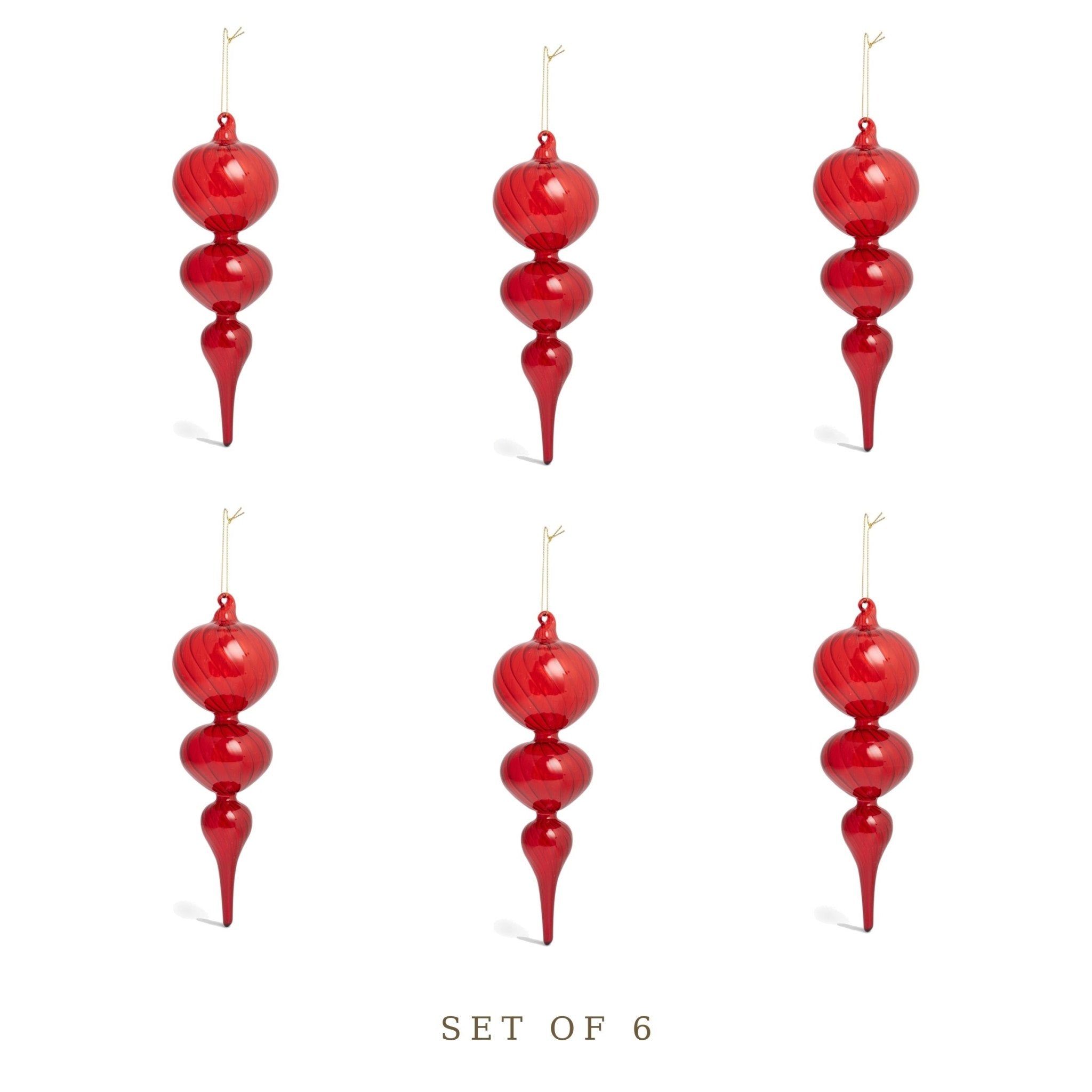 Glass Finial Ornament - Burgundy - Urban Home