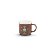 Colored Mini Mug with Gold Christmas Print