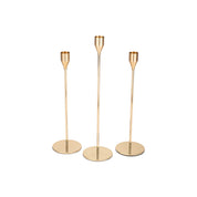 Slim Candle Stick Set of 3 - Gold
