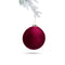 Velvet Christmas Ball - Burgundy - 15cm