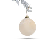 Velvet Christmas Ball - Champagne - 12cm
