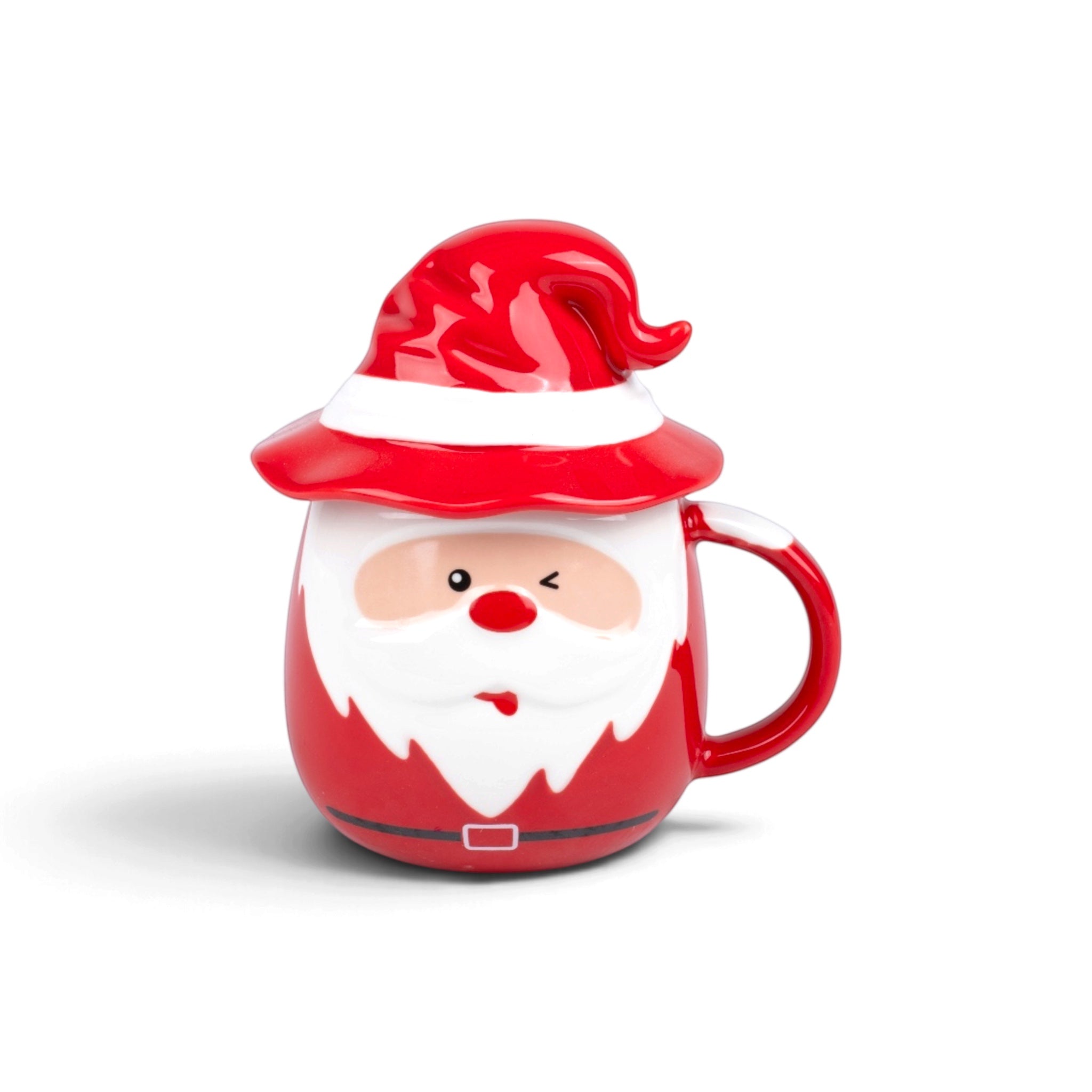 3D Santa Mug with Hat Lid