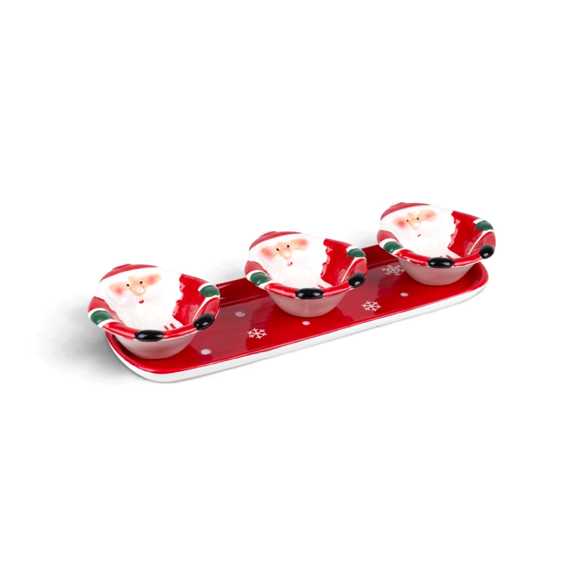 Santa Small Cups on a Plate