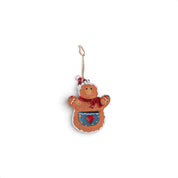 Wooden Tree Display with Hanging Ornaments - Santa