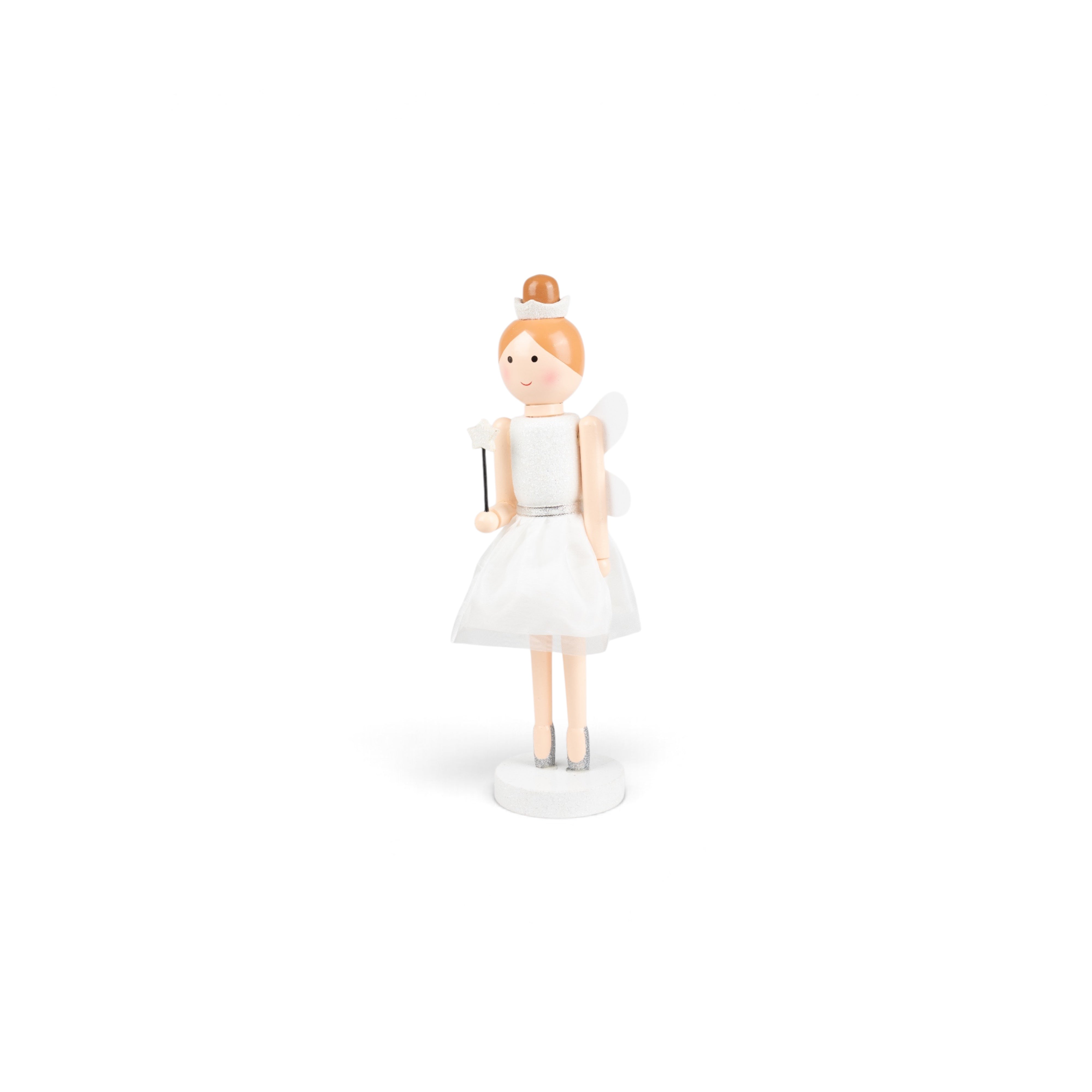 Wooden Angel Pink & White - 36cm