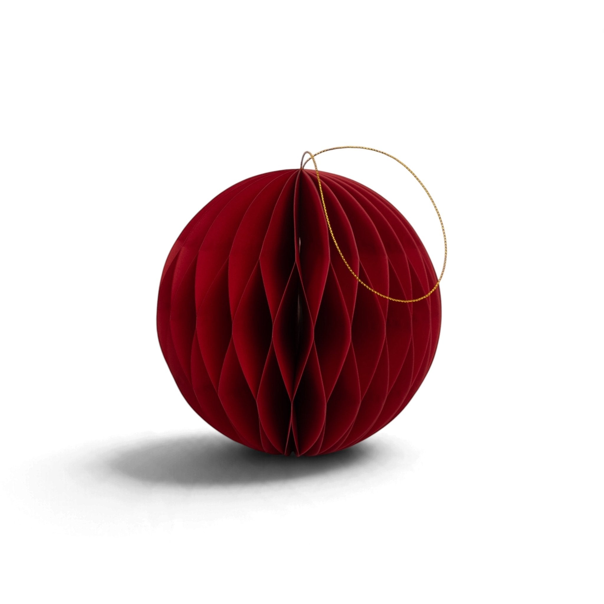 Honeycomb Paper Ball - Burgundy - Urban Home