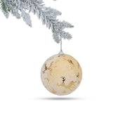 Lace Christmas Ball - Crème - 10cm