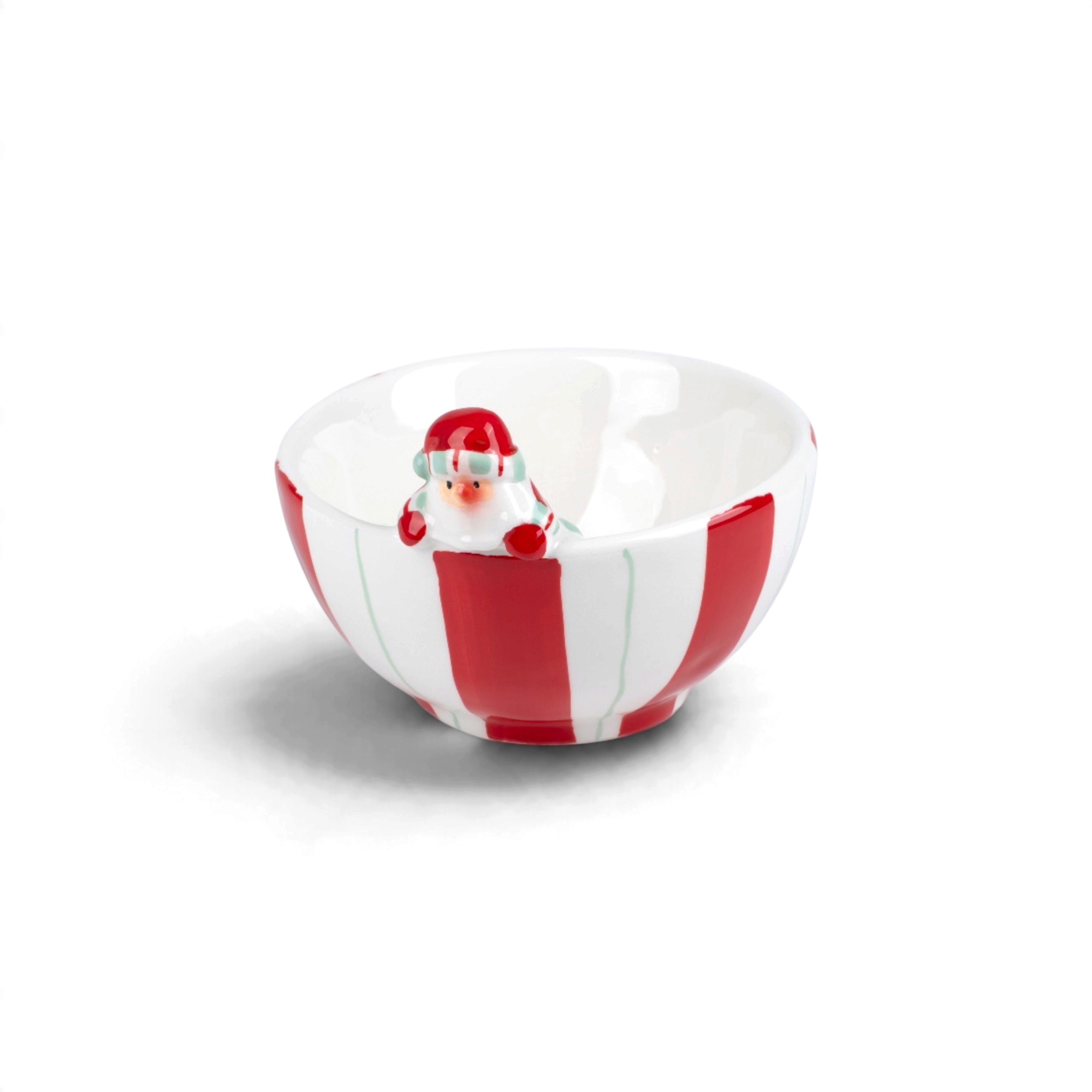 Red &amp; Green Santa Bowl