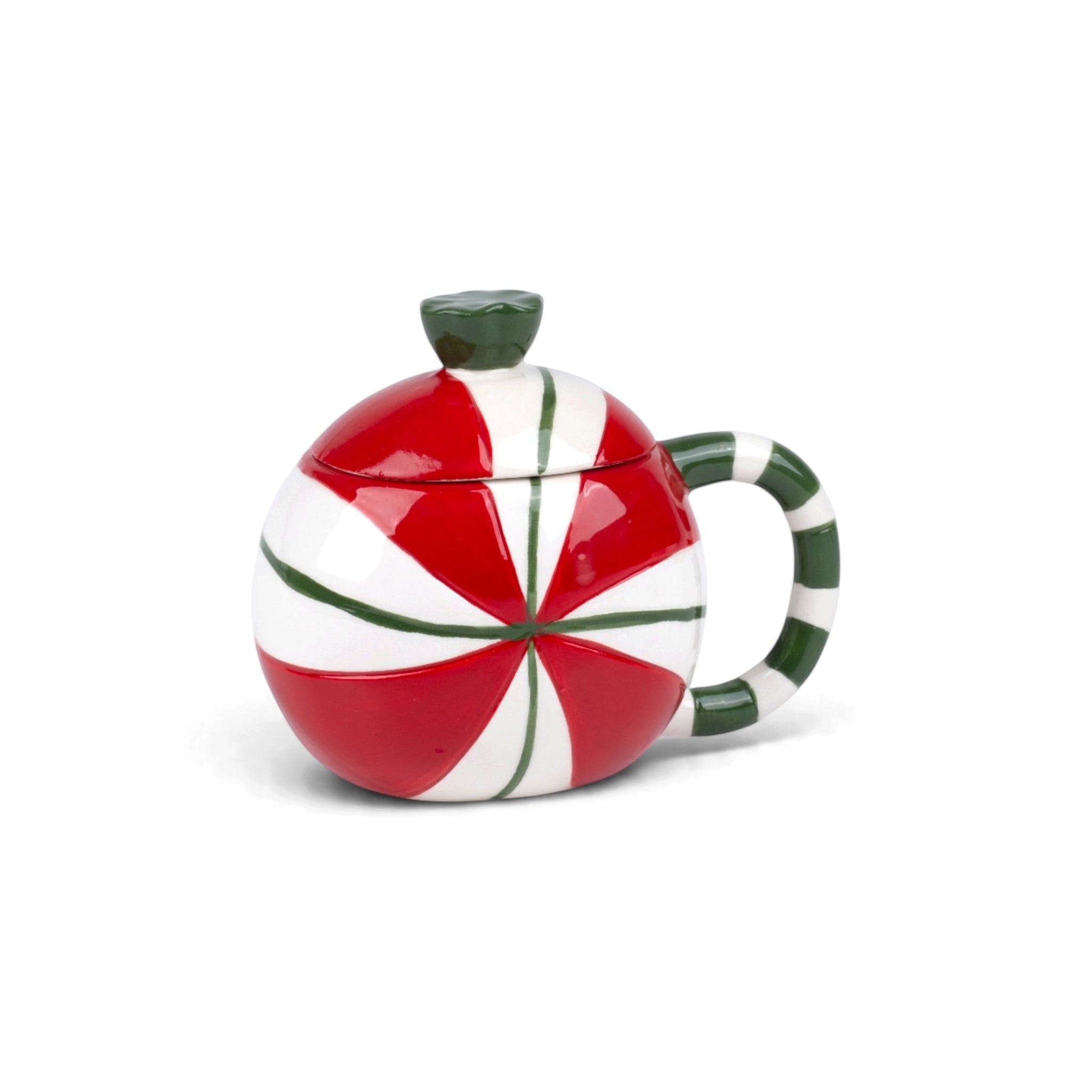 Peppermint Candy Mug with Lid