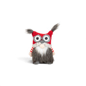 Plush Owl with Red Knitted Hat - 19*13*28