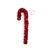 Velvet Candy Cane with Emerald - Burgundy