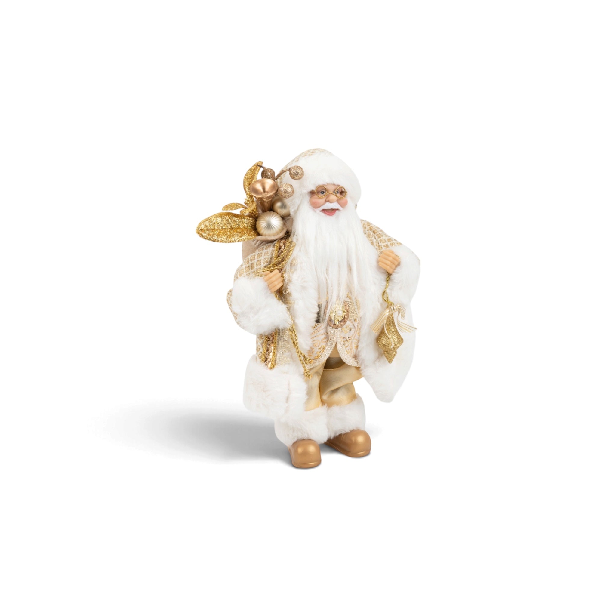 White & Gold Santa