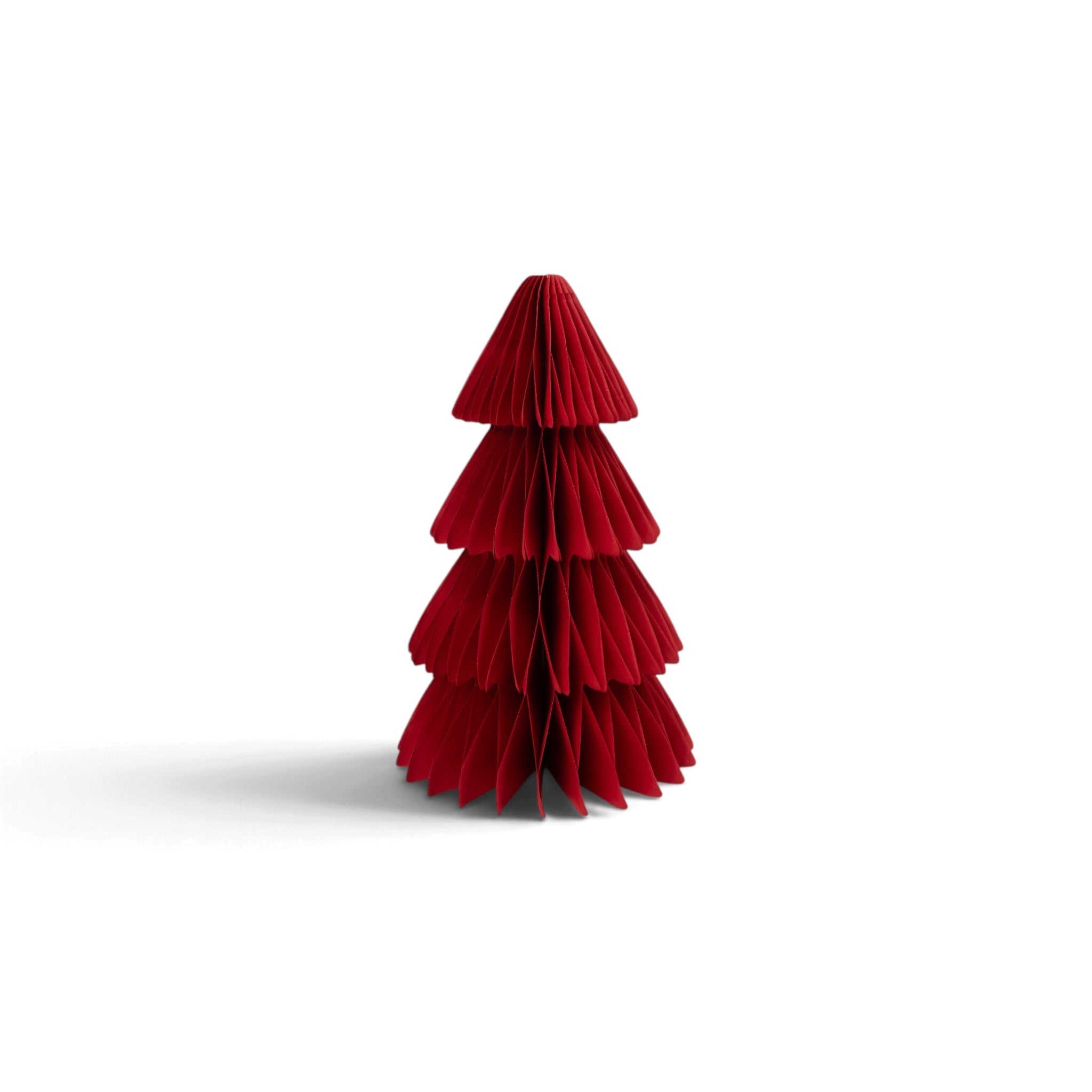 Honeycomb Paper Leaf Ornament - Burgundy