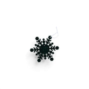 Velvet Snowflake Hanging Ornament - Forest Green