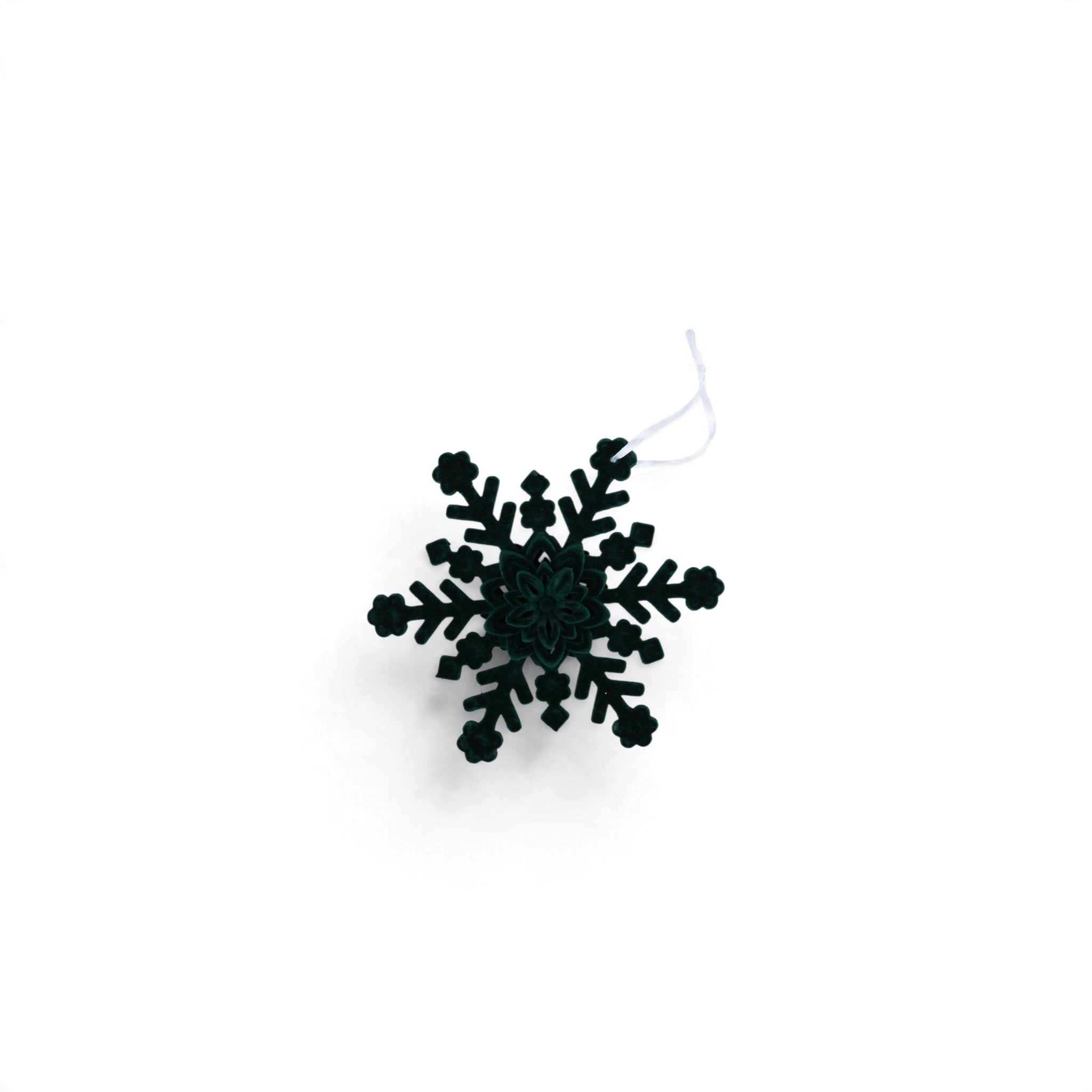 Velvet Snowflake Hanging Ornament - Urban Home