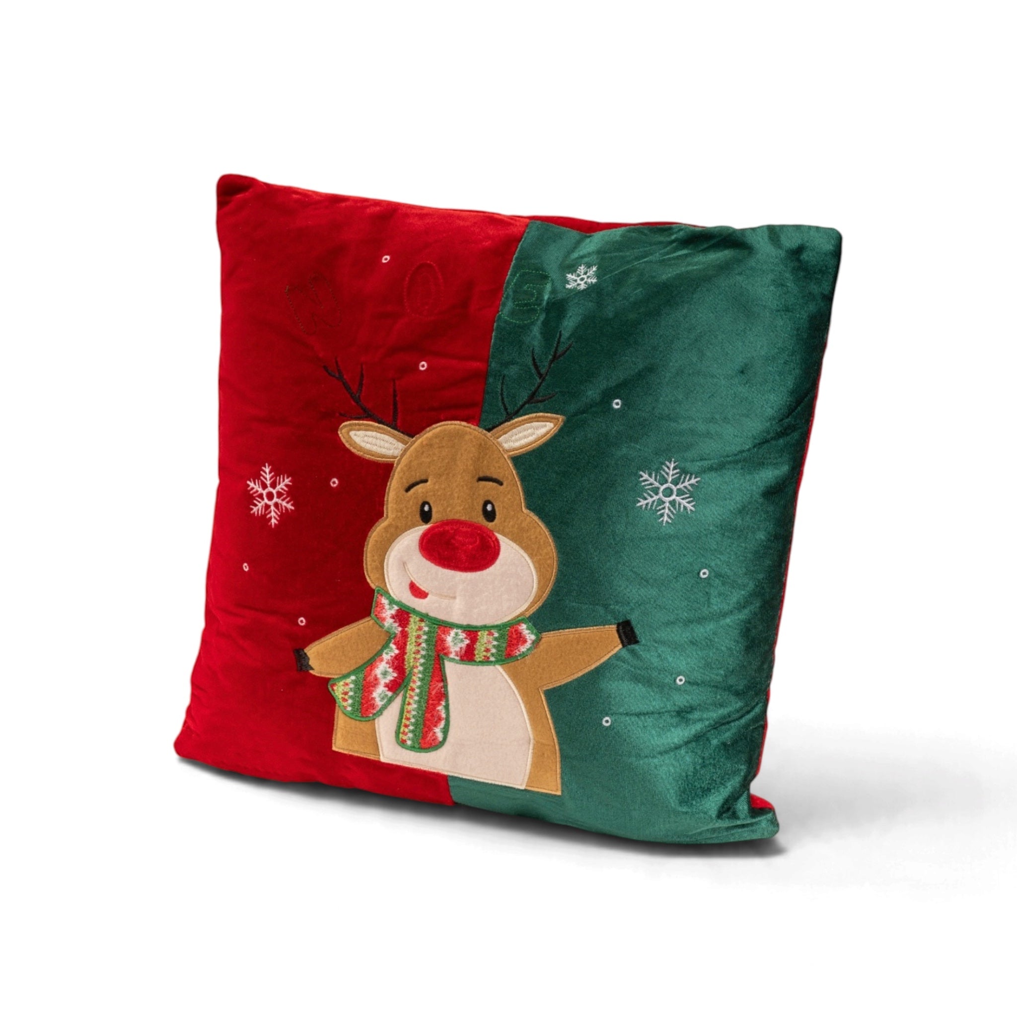 Santa, Deer, Snowman Christmas Cushion