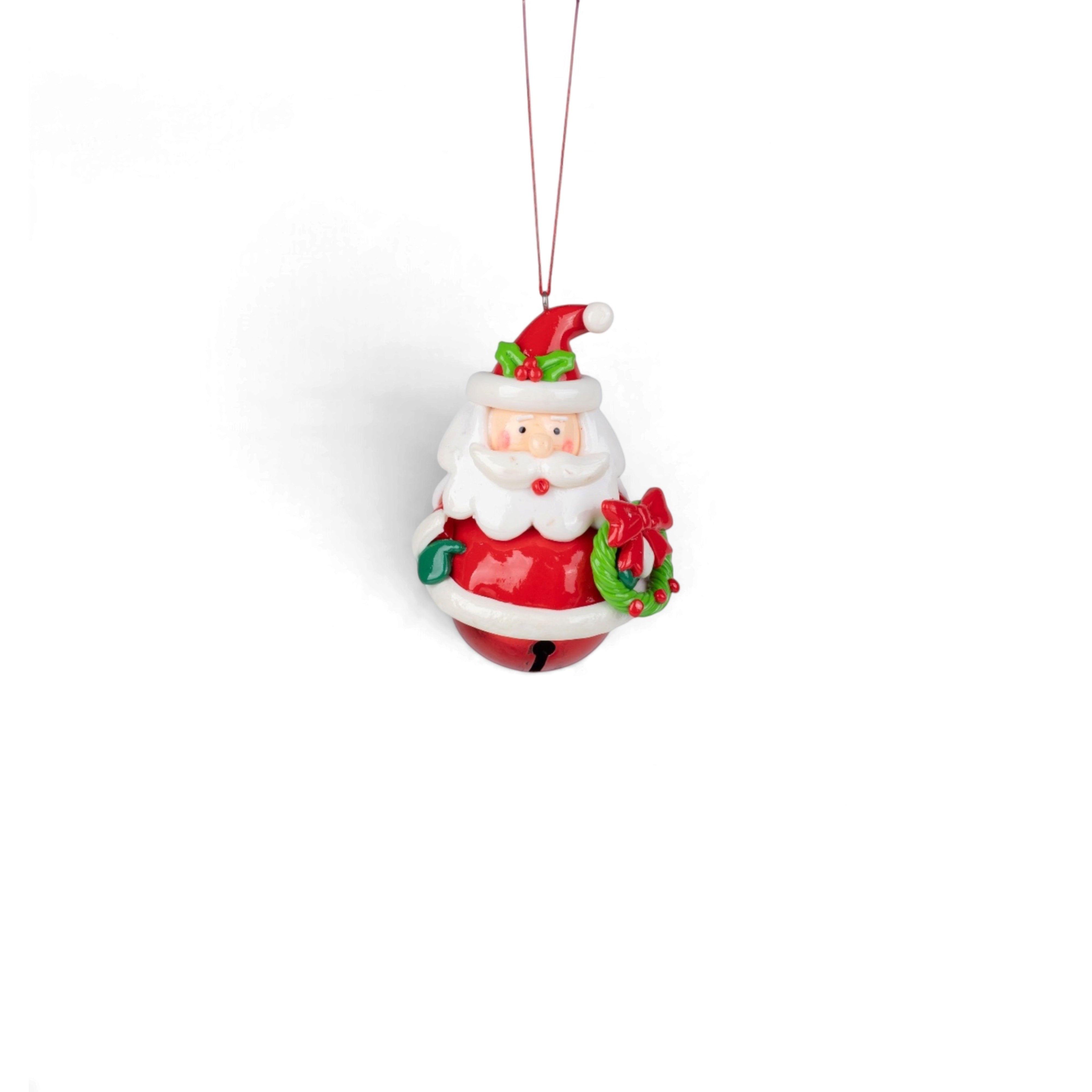 Santa, Snowman & Deer Jingle Bell Ornament