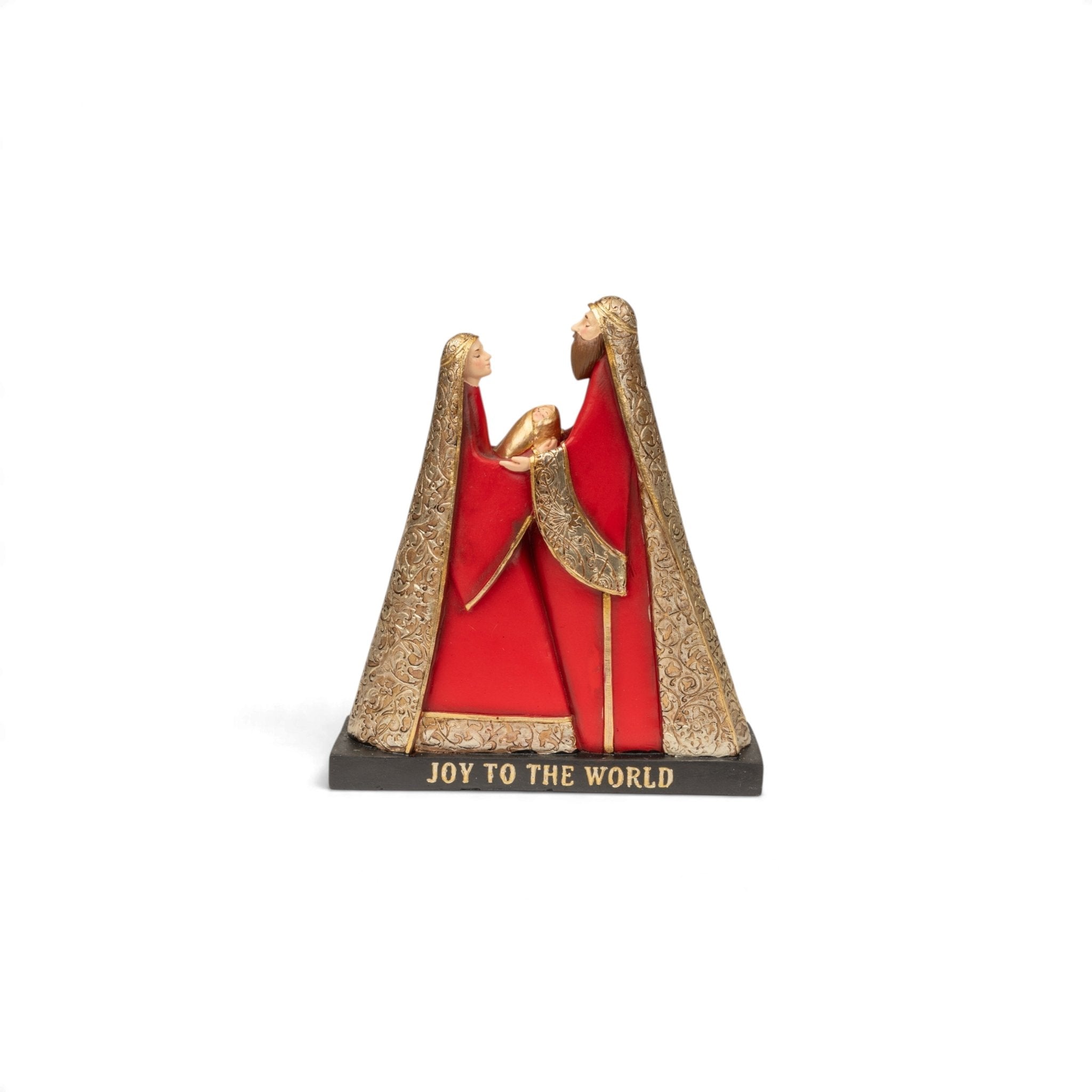 Joy to the World Nativity Figurine - Red & Gold - Urban Home