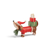 Dachshund with Santa Hat & Gifts Figurine