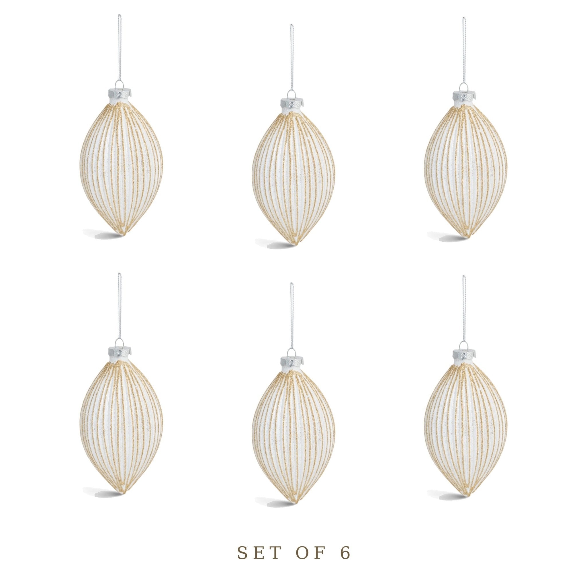 Christmas Ornaments Mix - White & Champagne - Urban Home