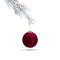 Velvet Christmas Ball - Burgundy - 12cm