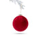 Velvet Christmas Ball - Red - 15cm
