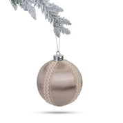 Satin Ball with Lace Band - Champagne - Urban Home