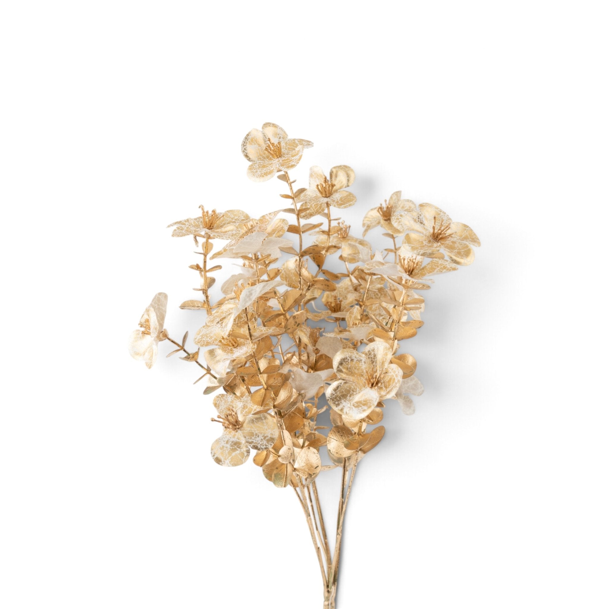 Glitter Floral Spray - Silver & White - Urban Home