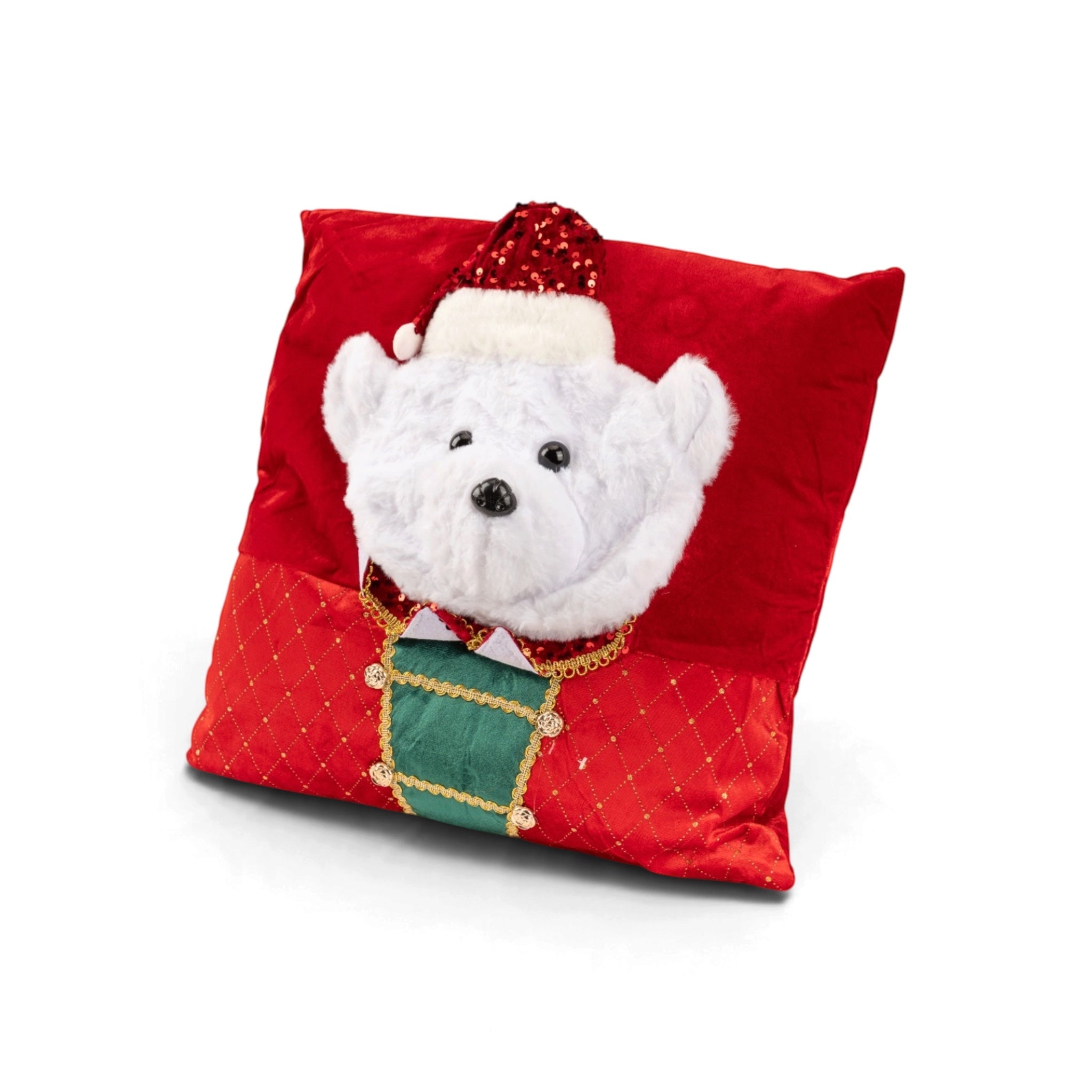 Christmas Bear RL Cushion with Filling - Urban Home