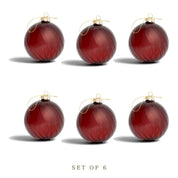 Glass Christmas Ball - Burgundy - Urban Home