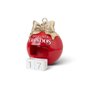 Days Until Christmas Countdown Ball with Gold Bow - Urban Home