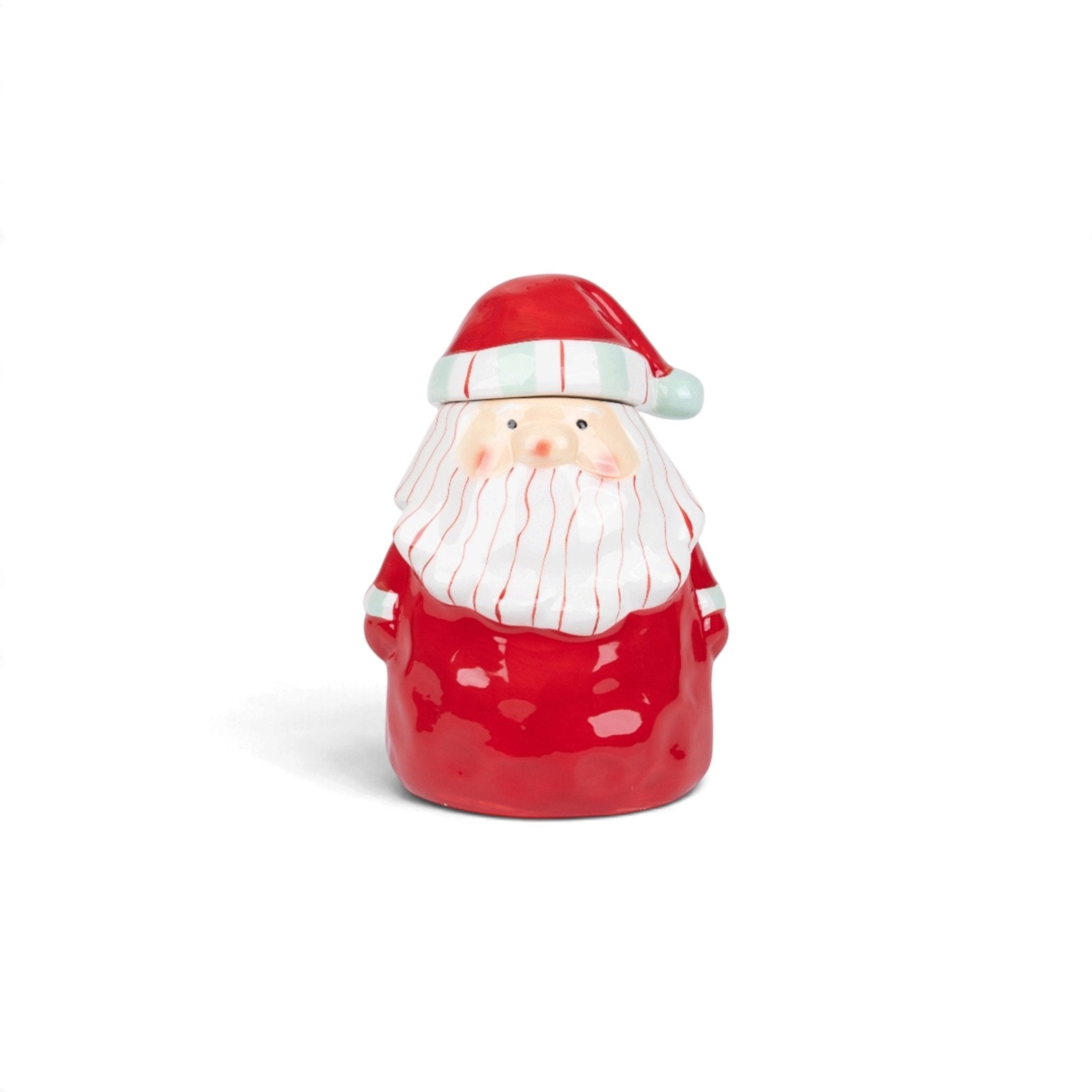 Santa Cookie Jar - Red and Green - Urban Home