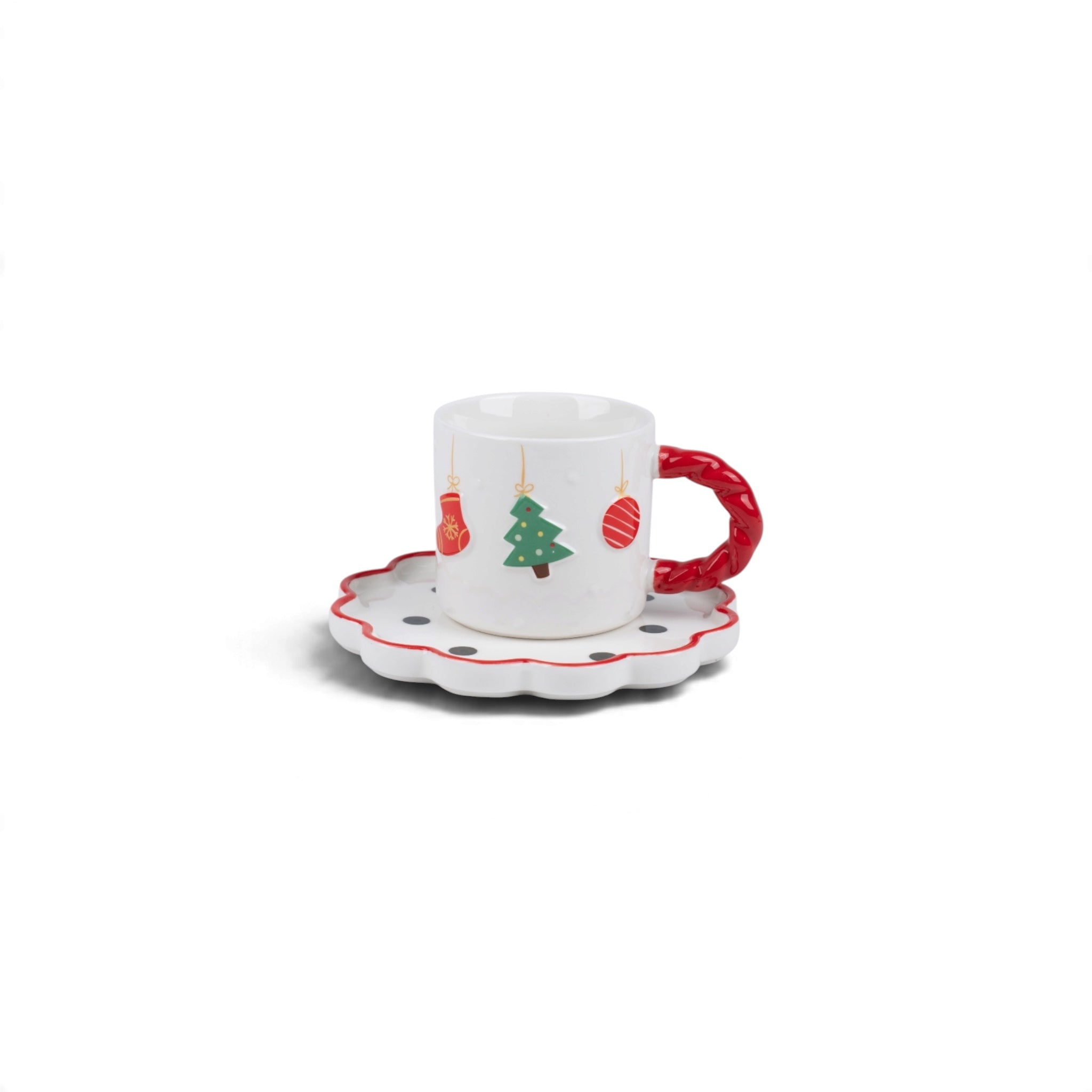 Gingerbread Cup with Scalloped Saucer