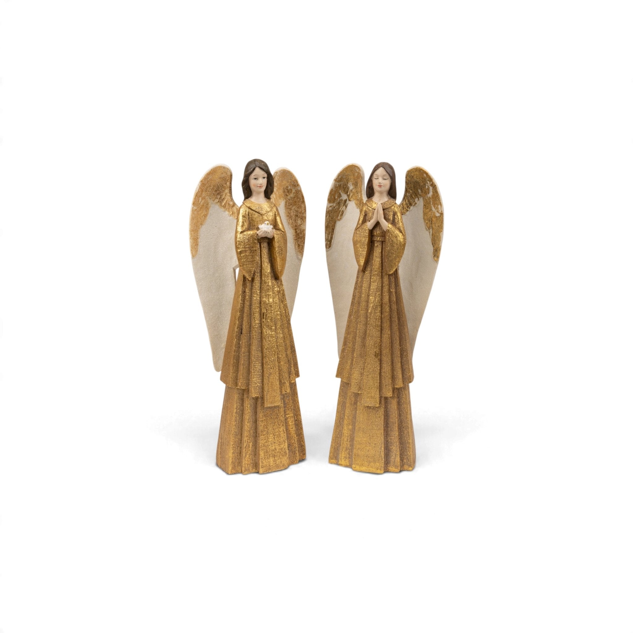 Gold Angel Figurine Holding a Star - Urban Home
