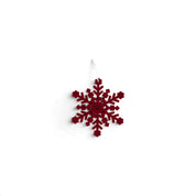 Velvet Snowflake Hanging Ornament - Burgundy