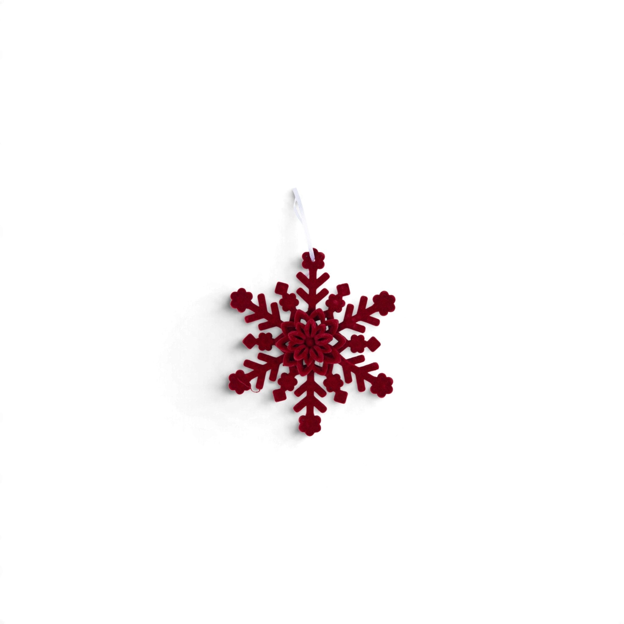 Velvet Snowflake Hanging Ornament - Urban Home