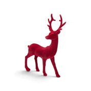 Velvet Standing Deer Figurine - Burgundy