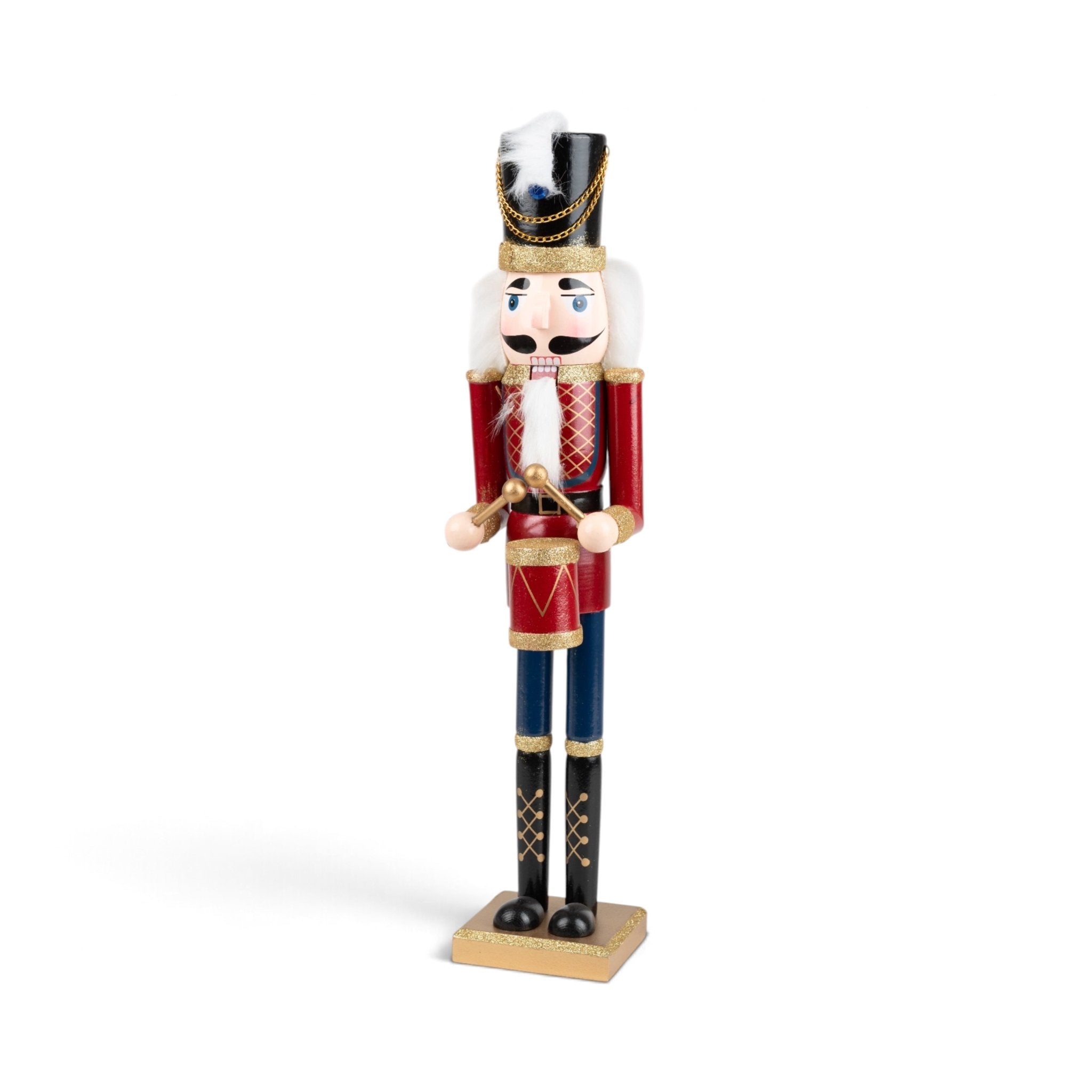 Wooden Nutcracker King & Drummer - Blue & Red - Urban Home
