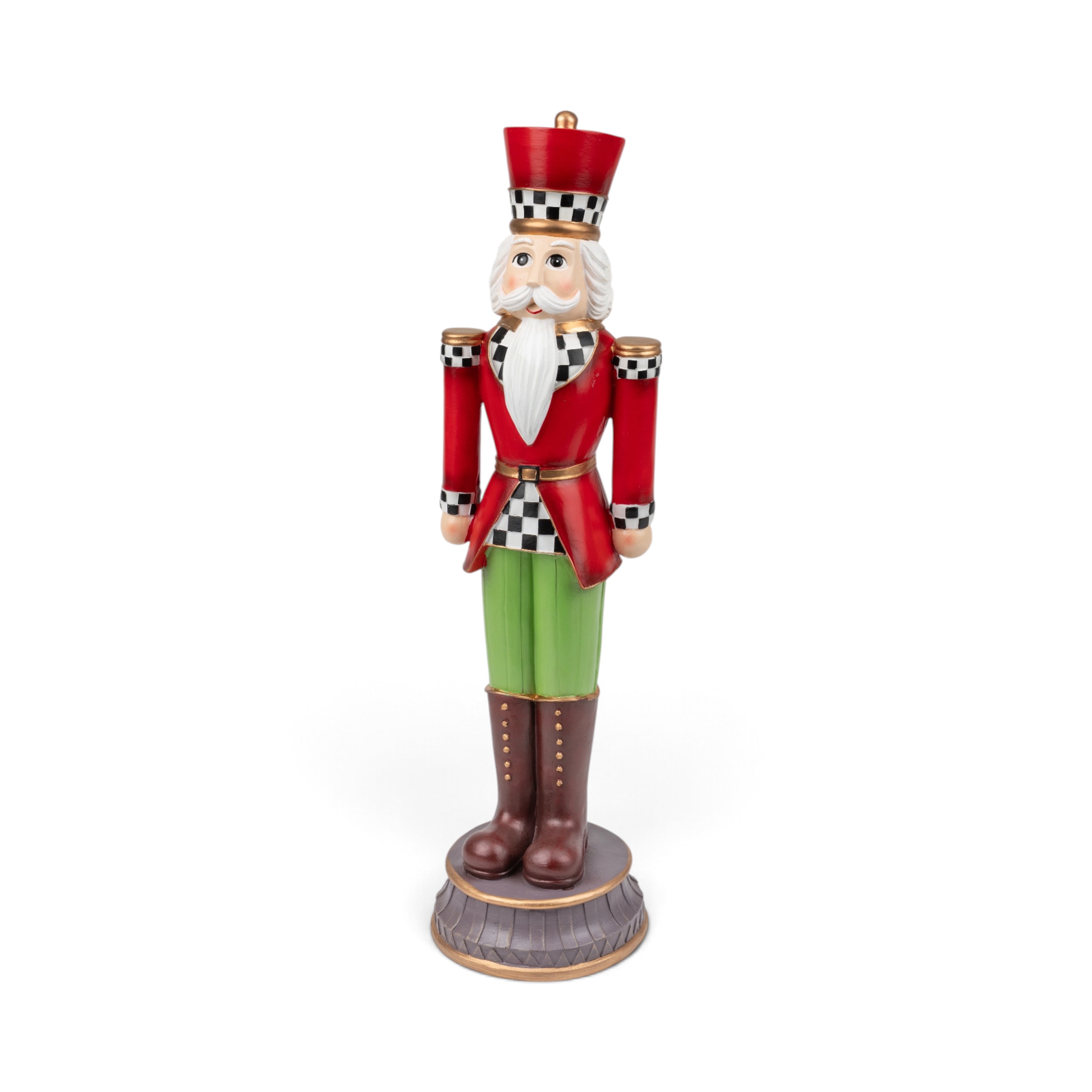 Nutcracker on Base - Red & Green