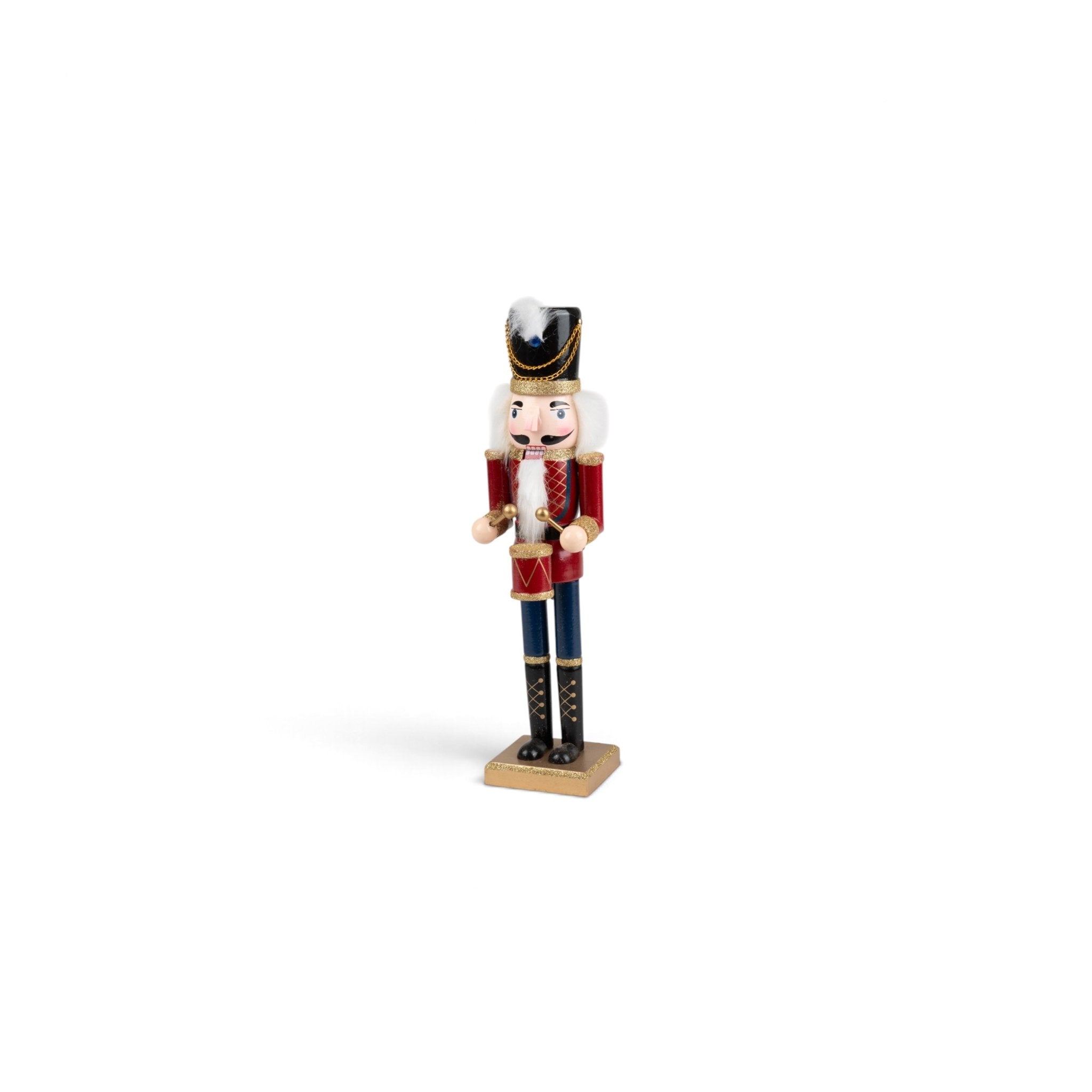 Wooden Nutcracker King & Drummer - Blue & Red - Urban Home