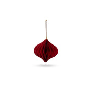 Honeycomb Paper Drop Ornament - Burgundy