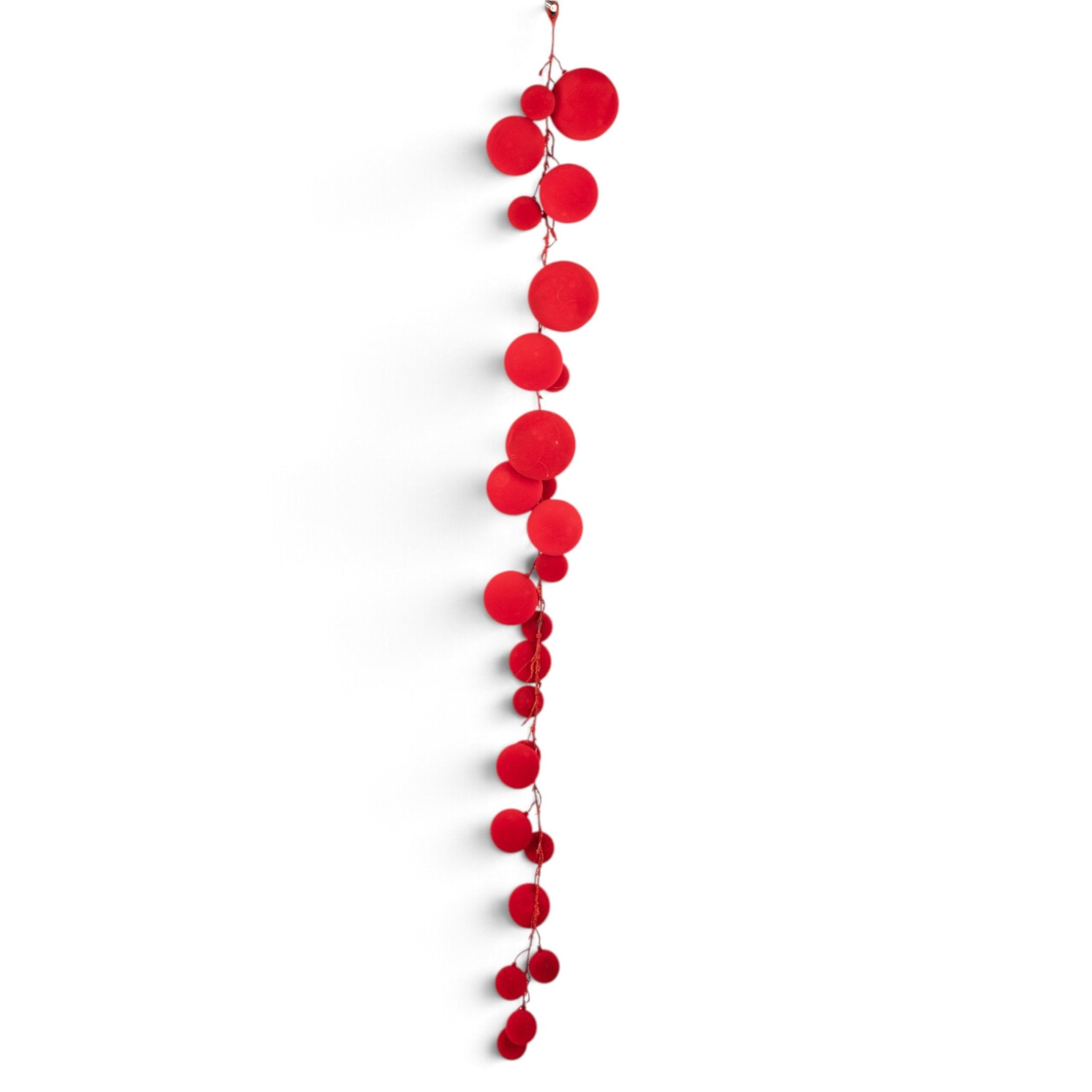 Velvet Ball Garland - Red