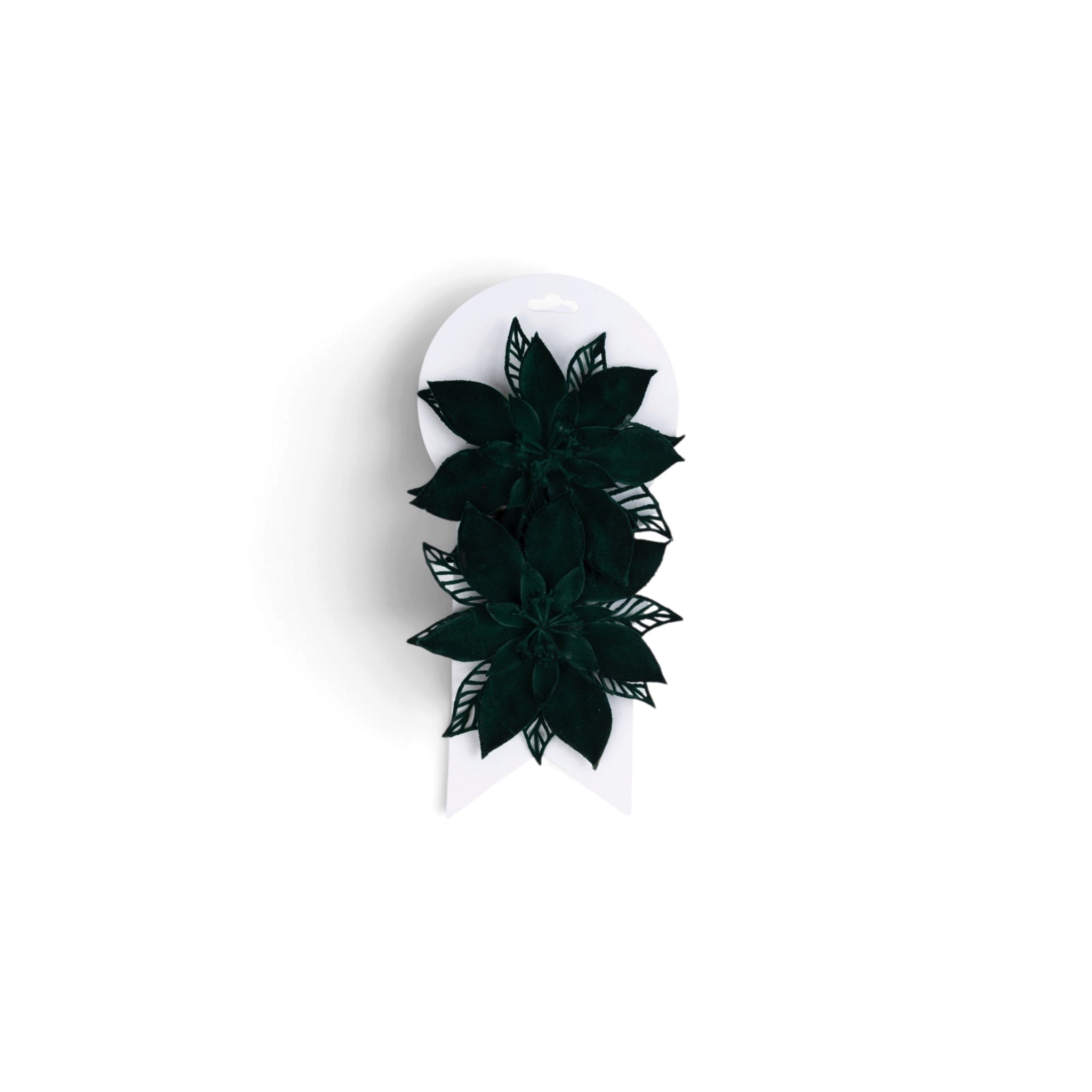 Velvet Poinsettia Flower - Green