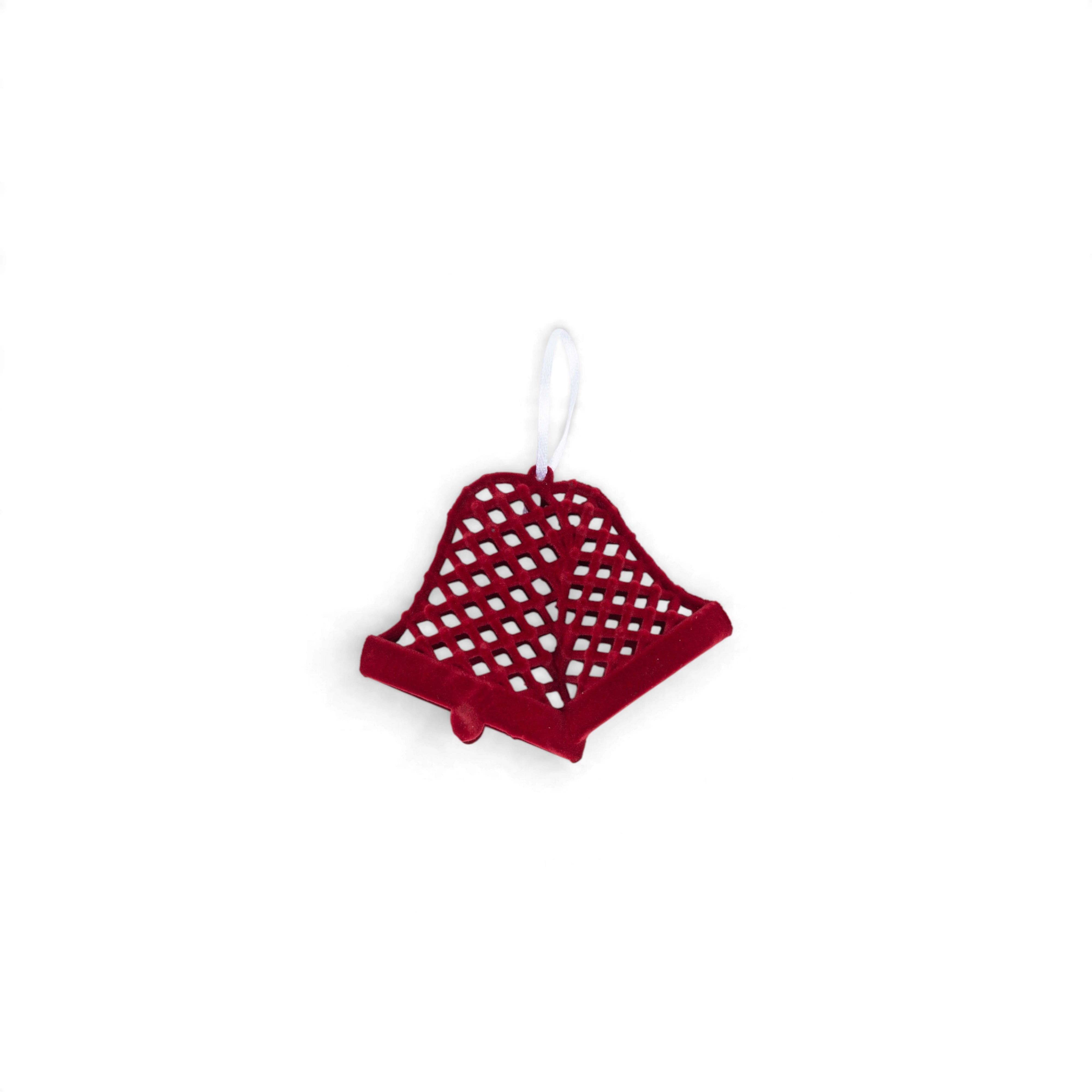 Velvet Bell Hanging Ornament - Burgundy