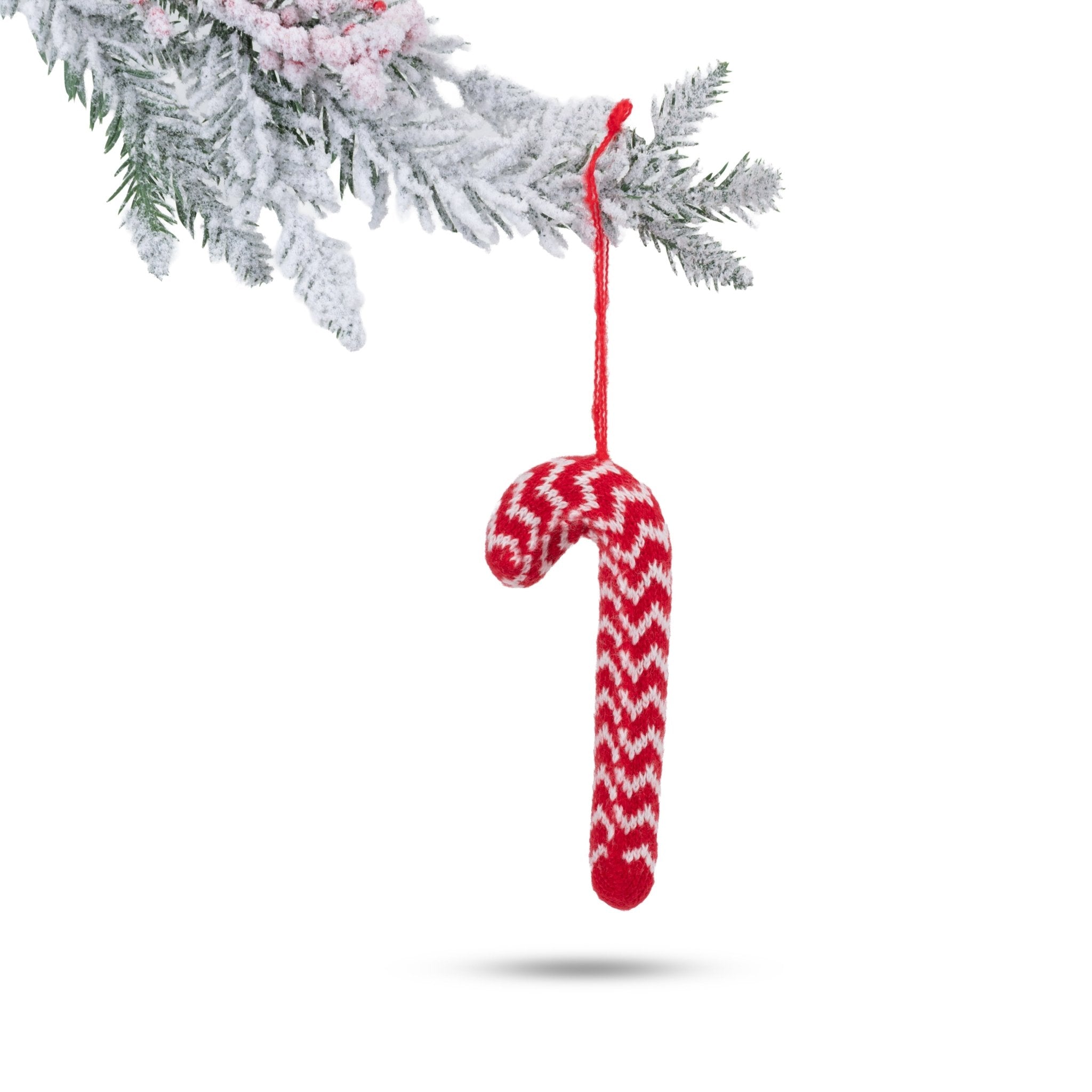 Knitted Christmas Candy Cane - Urban Home