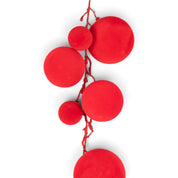 Velvet Ball Garland - Red